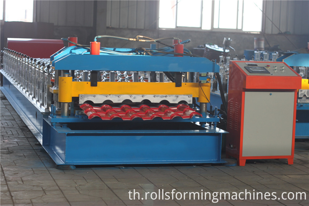 เครื่องกระเบื้องขั้นตอน 43 glazed roll forming machine